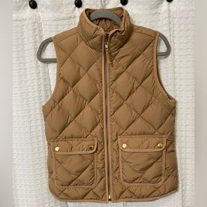 J Crew Camel Quilted Vest